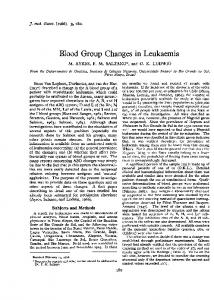 Blood Group Changes in Leukaemia - Europe PMC