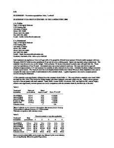 BLUEBERRY FLEA BEETLE CONTROL IN THE ...