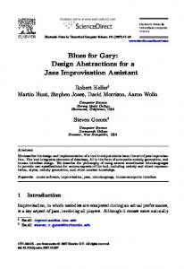 Blues for Gary: Design Abstractions for a Jazz ...