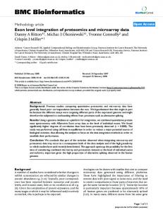 BMC Bioinformatics - UCL Discovery