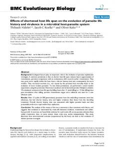 BMC Evolutionary Biology - BioMedSearch