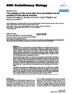 BMC Evolutionary Biology - BioMedSearch