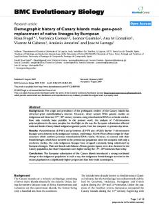 BMC Evolutionary Biology - BioMedSearch