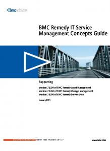 BMC Remedy IT Service Management