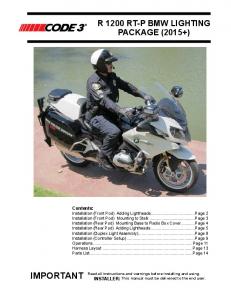 BMW Motorcycle Lights Install Manual