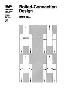 Bolted-Connection Design - Forest Products Laboratory