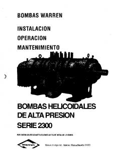 BOMBAS HELICIDALES - Warren Pumps Inc.