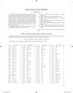 Bond dissociation energies