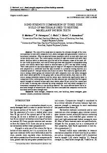 bond strength comparison of three core build-up materials used to ...