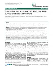 Bone metastases from renal cell carcinoma - Semantic Scholar