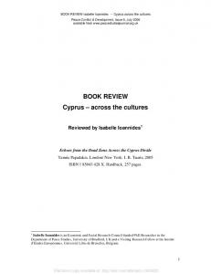 BOOK REVIEW Cyprus - SSRN papers