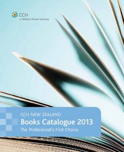 Books Catalogue 2013 - CCH New Zealand