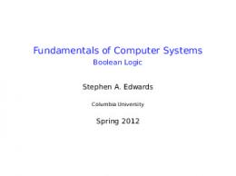 Boolean Logic - Columbia University