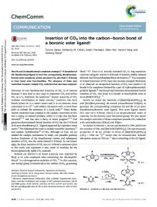 boron bond of a boronic ester ligand