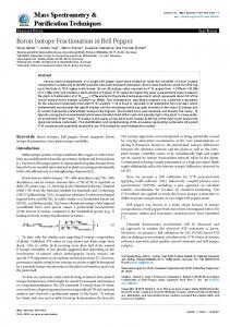 Boron Isotope Fractionation in Bell Pepper - OceanRep