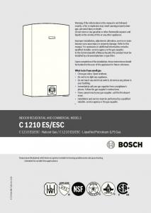 Bosch Therm C 1210 ES Installation Manual