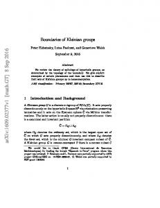 Boundaries of Kleinian groups