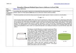 Boundary Element Method Open Source Software in Excel VBA