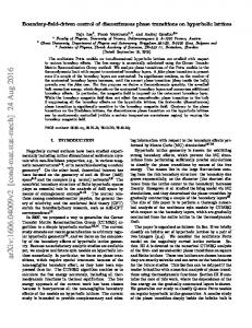 Boundary-field-driven control of discontinuous phase transitions on