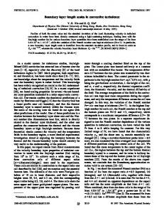 Boundary layer length scales in convective