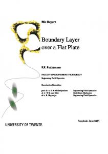 Boundary Layer over a Flat Plate