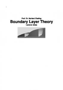 Boundary Layer Theory