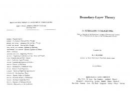 Boundary Lyer Theory