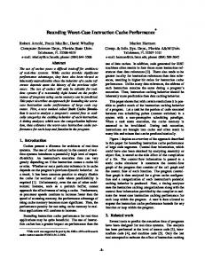 Bounding Worst-Case Instruction Cache Performance - FSU Computer ...