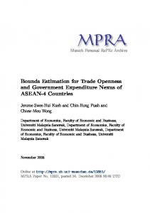 Bounds Estimation for Trade Openness and Government ... - Core