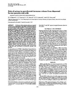 bovine parathyroid cells - Europe PMC
