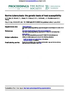 Bovine tuberculosis: the genetic basis of host