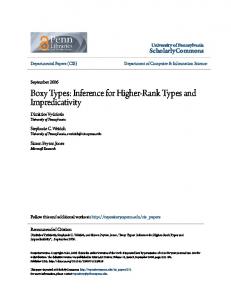 Boxy Types: Inference for Higher-Rank Types and ... - Semantic Scholar