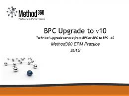 BPC Upgrade to v10 - Method360