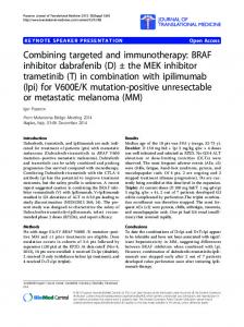 BRAF inhibitor dabrafenib - Springer Link