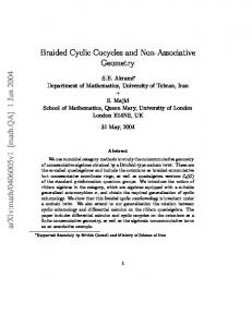 Braided Cyclic Cocycles and Non-Associative Geometry