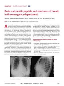 Brain natriuretic peptide and shortness of breath in