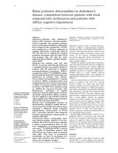 Brain perfusion abnormalities in Alzheimer's disease - NCBI