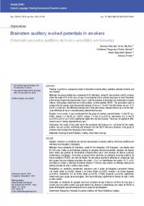 Brainstem auditory evoked potentials in smokers - SciELO