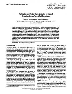 (Brassica oleracea Var. Italica) Peroxidases