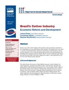 Brazil's Cotton Industry - USDA ERS