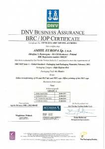 BRC/ IOP Certificate - Amhil Europa