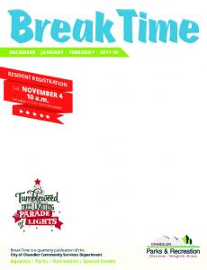 Break Time Brochure - City of Chandler