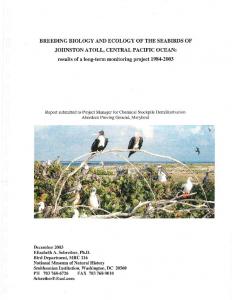 BREEDING BIOLOGY AND ECOLOGY OF THE