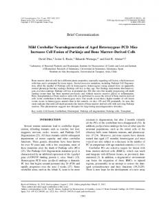 Brief Communication Mild Cerebellar ... - SAGE Journals