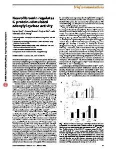 brief communications Neurofibromin regulates G protein ... - Nature