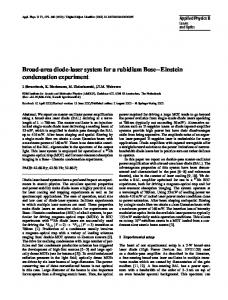 Broad-area diode-laser system for a rubidium