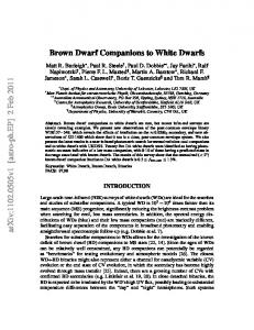 Brown Dwarf Companions to White Dwarfs