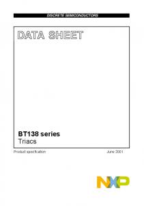 BT138 series Triacs - Digikey