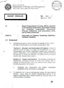 Budget Circular No. 2004-3