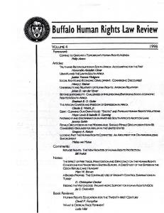 Buffalo Human Rights law Review